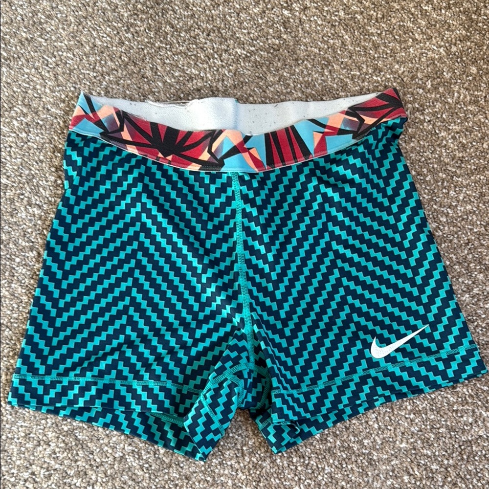 Nike Blue and Black Patterned Shorts